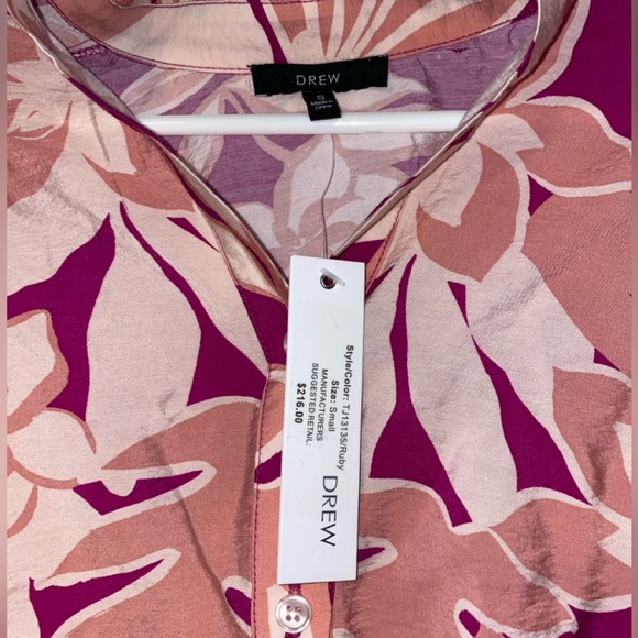 DREW for Anthropologie drawstring crop blouse - Picture 2 of 5